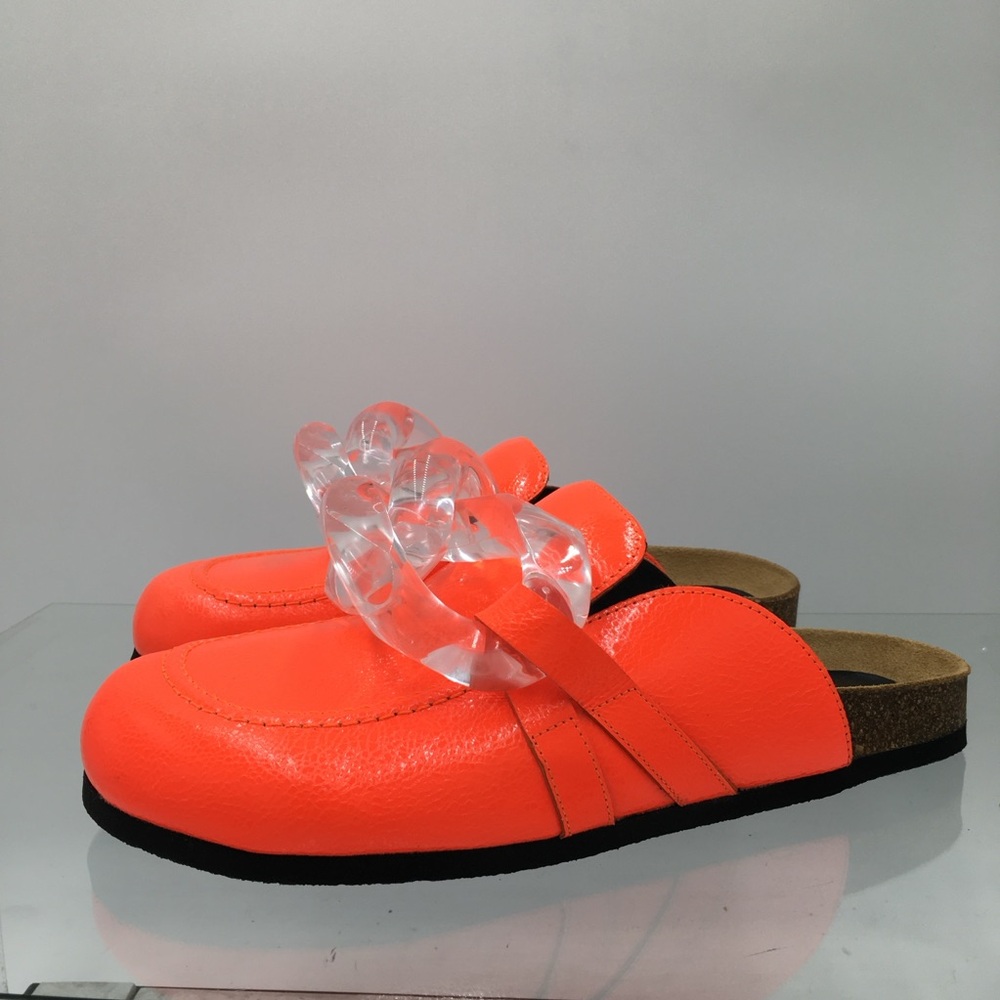 JW Anderson - GOMMA- Orange / Chain Transparent Loafer Men’s Size EU 43 US 10 - Picture 11 of 16